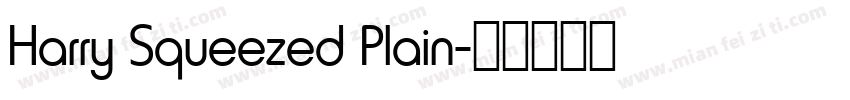 Harry Squeezed Plain字体转换